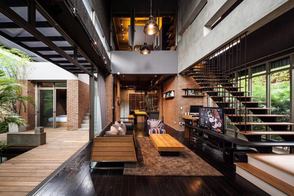 Desain Hunian Modern Industrial Chic